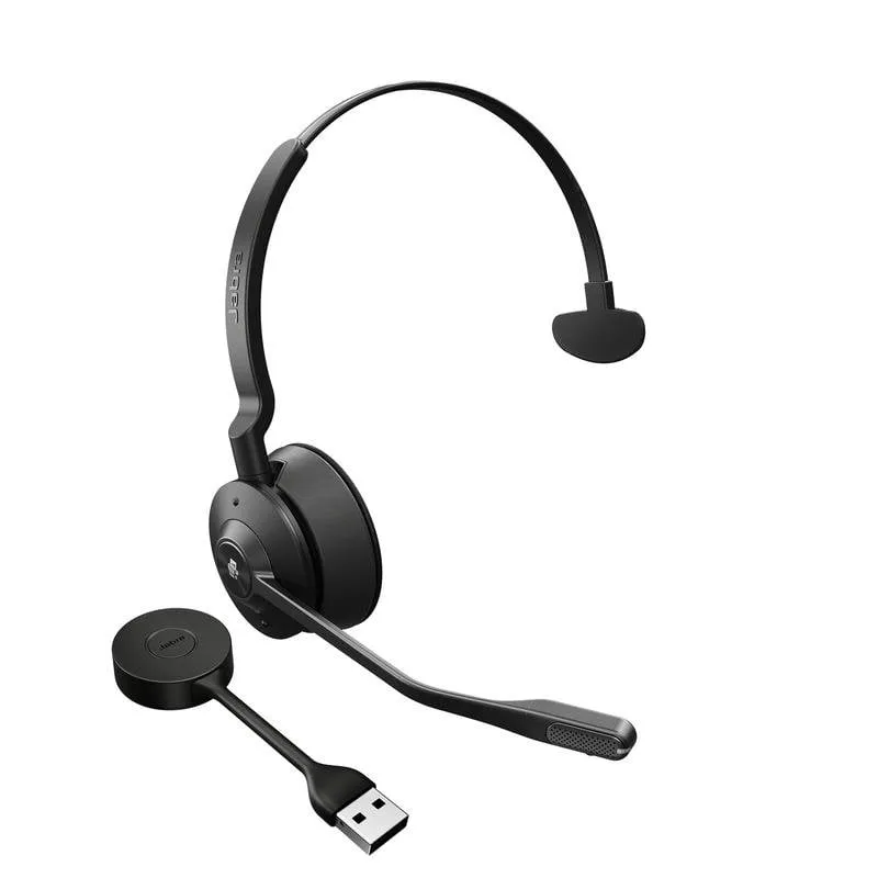 Auricolari Jabra Engage 55 wireless DECT con cancellazione rumore, microfono, nero e titanio - immagine 1