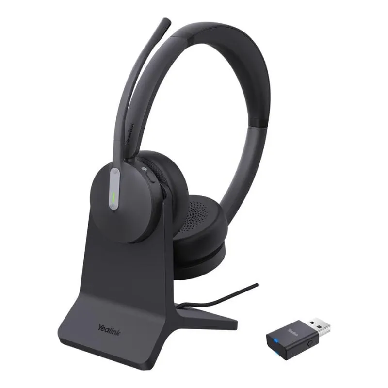 Auricolari Yealink WH64 wireless Bluetooth per ufficio e Teams neri - immagine 1