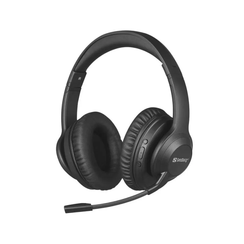 Auricolari Sandberg 126-45 wireless Bluetooth con Cancellazione Rumore, Microfono, 24h, nero - immagine 1
