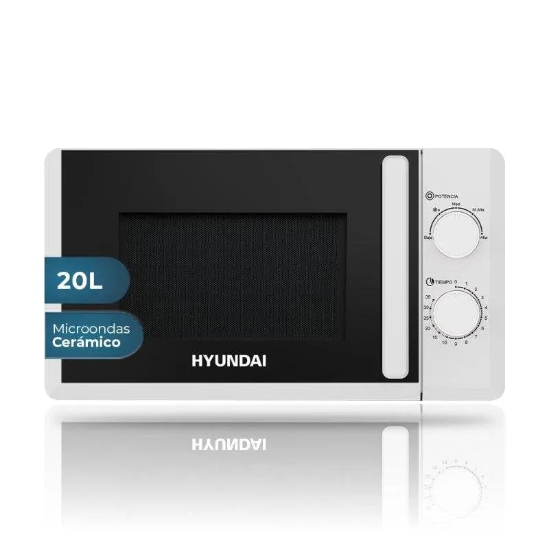Microondas Hyundai HMC207W00 20L 700W Base Ceramica Controllo Manuale - immagine 1