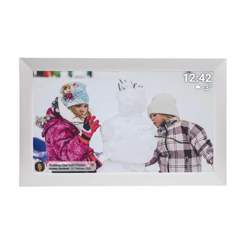 Cornice fotografica digitale Denver PFF-1504W 15.6 Full HD IPS Wi-Fi 32GB Bianca - immagine 1