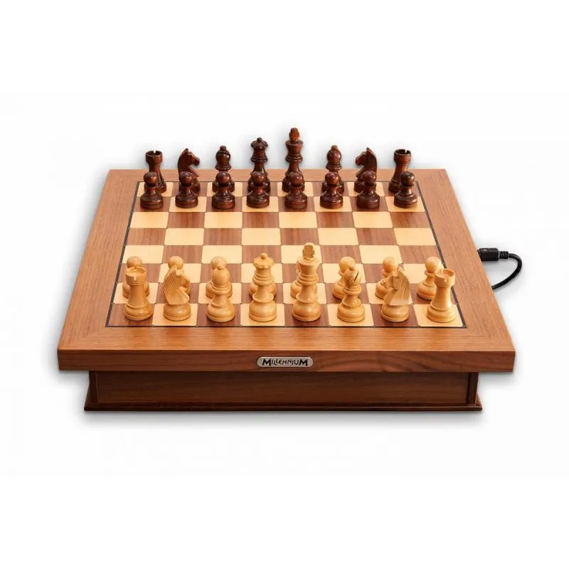 Scacchiera Millennium M843 legno 32x32 cm pezzo unico - immagine 1
