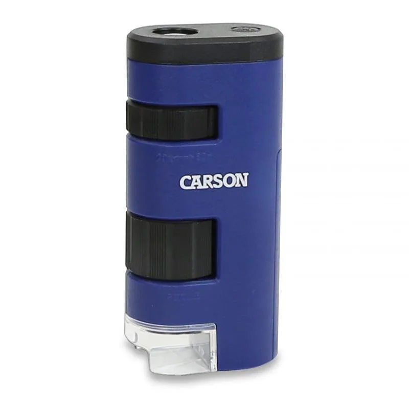 Microscopio Carson PocketMicro 60x LED Nero Blu Portatile Compatto - immagine 1