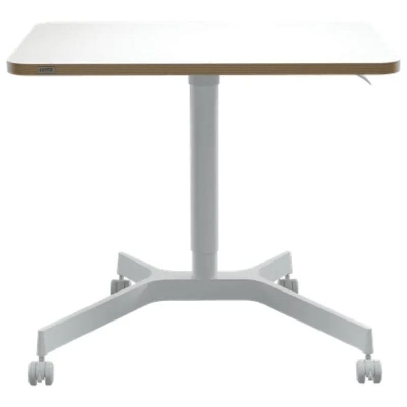 Scrivania Leitz Ergo 65360001 regolabile pneumatica bianca con ruote - immagine 1