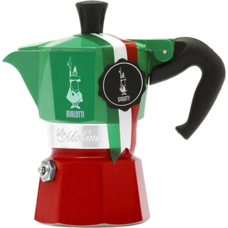 Caffettiera manuale French Press Bialetti 0,5 L alluminio nero verde rosso - immagine 1