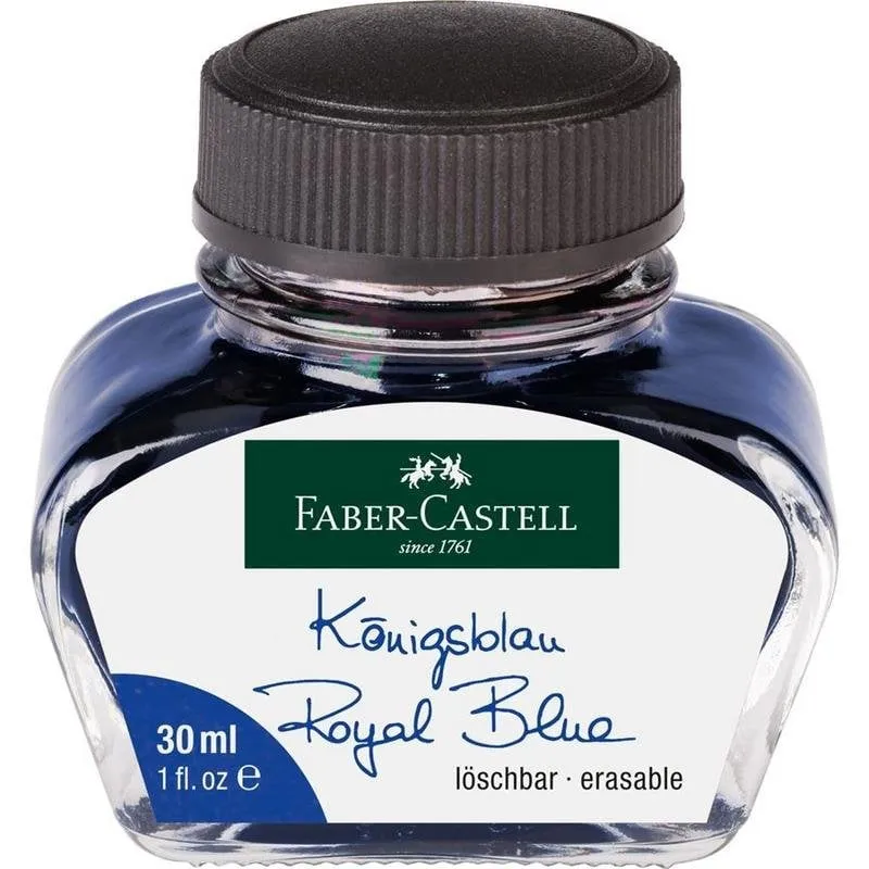 Ricarica inchiostro Faber-Castell 149839 Blu 30 ml Flacone Trasparente - immagine 1