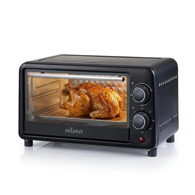 Fornetto Elettrico Nilson Life Mini 9L 800W 230°C Timer Meccanico Nero - immagine 1