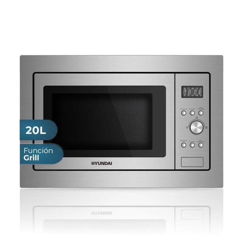 Microondas Hyundai HMWI2700DGX 20L 700W Grill Inox Display LED Auto Cooking - immagine 1