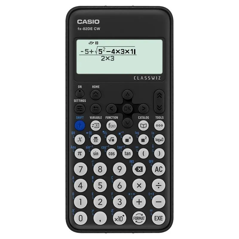 Calcolatrice Casio FX-82DE CW 12 cifre Scientifica Tascabile Nera - immagine 1