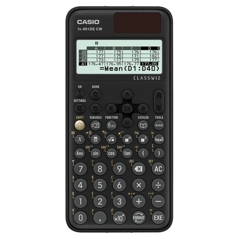 Calcolatrice Casio fx-991DE CW 12 cifre convertitore valute nera - immagine 1