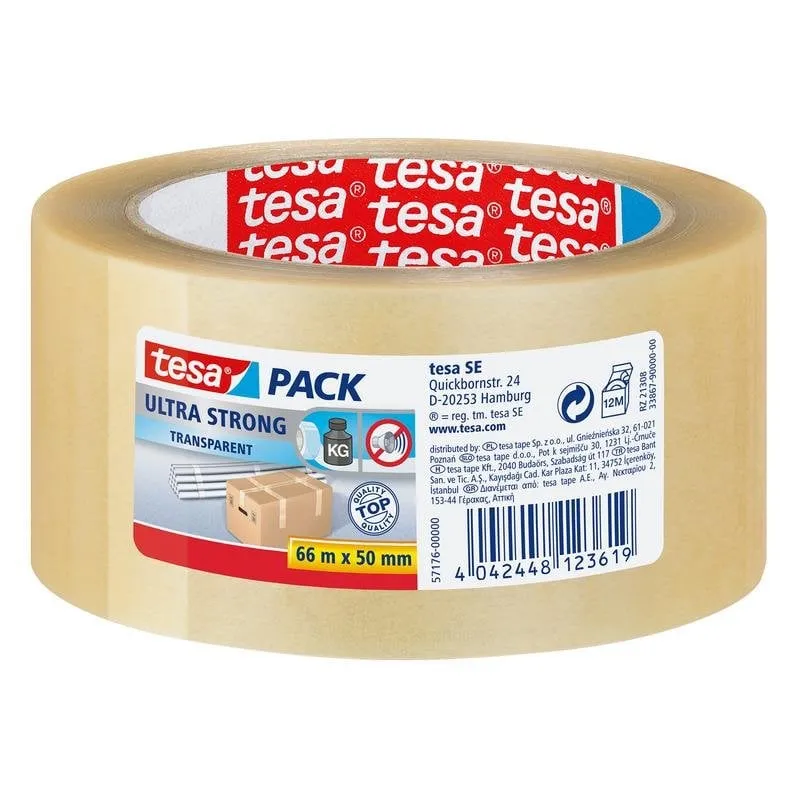 Nastro adesivo Tesa 57176-00000 Trasparente 66 m x 50 mm PVC - immagine 1