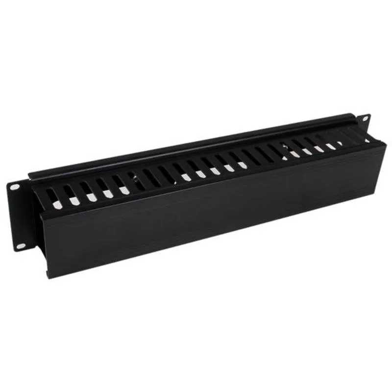 Pannello gestione cavi StarTech.com CMDUCT2U 2U con copertura rack 19" - immagine 1