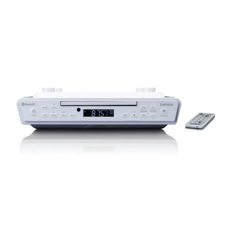 Radio Lenco KCR-150 FM Bluetooth LCD Bianca da Parete - immagine 1