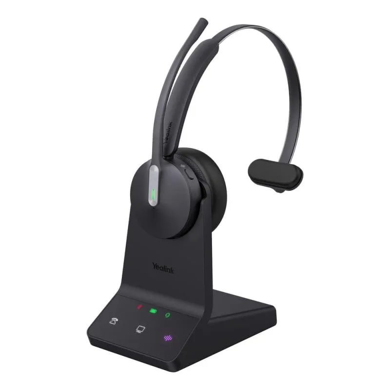 Auricolari Yealink WH64 Mono UC wireless Bluetooth per ufficio con microfono nero - immagine 1