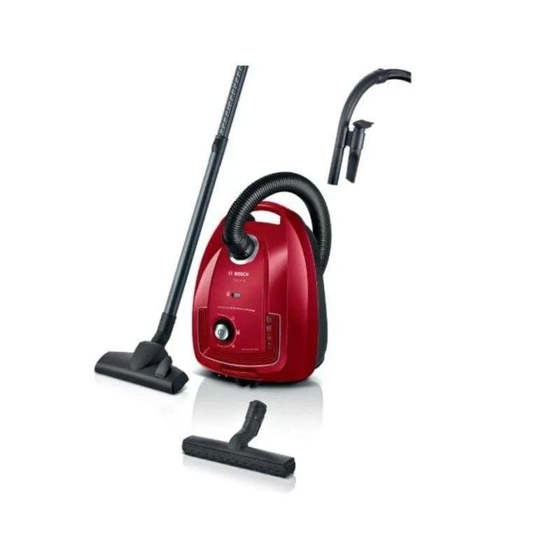 Aspirapolvere con Sacco Bosch Serie 4 BGD38RD1H 600W 4L Microfiltrazione Rosso - immagine 1