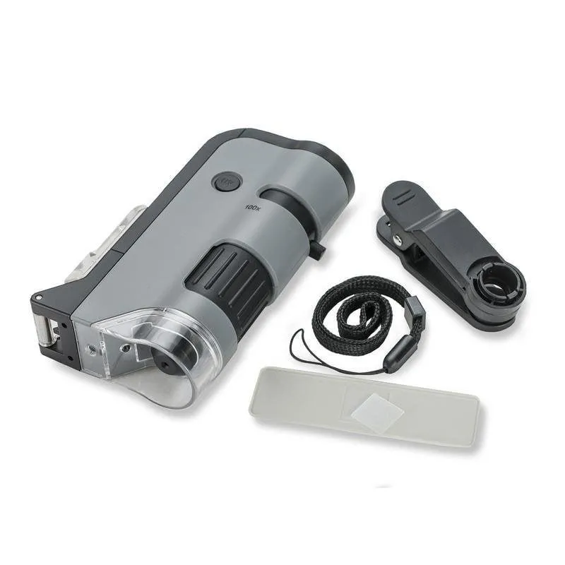 Microscopio Digitale Carson MICROFLIP 250x Nero Acciaio Inossidabile - immagine 1