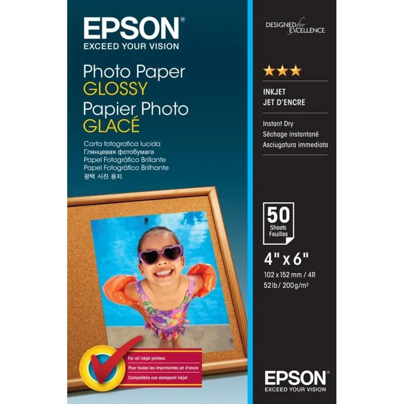 Carta fotografica Epson Lucida 10x15cm 50 fogli 200g - immagine 1