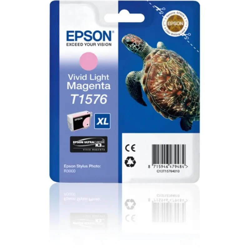 Cartuccia inchiostro Epson T1576 Magenta Chiaro XL 25,9 ml 2300 pagine - immagine 1