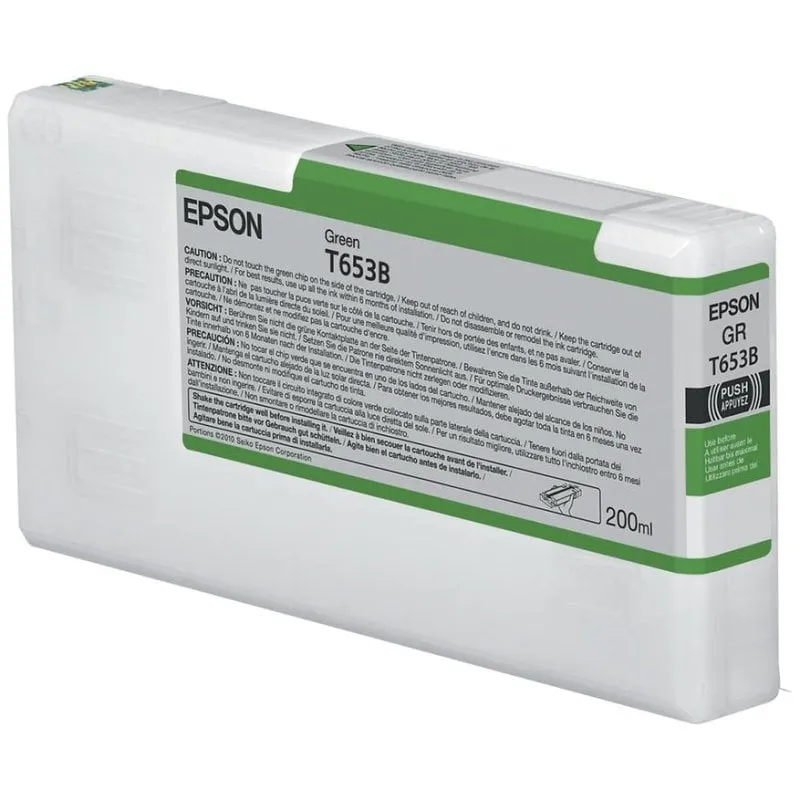 Cartuccia inchiostro Epson T653B Verde 200 ml Originale Stylus Pro 4900 - immagine 1