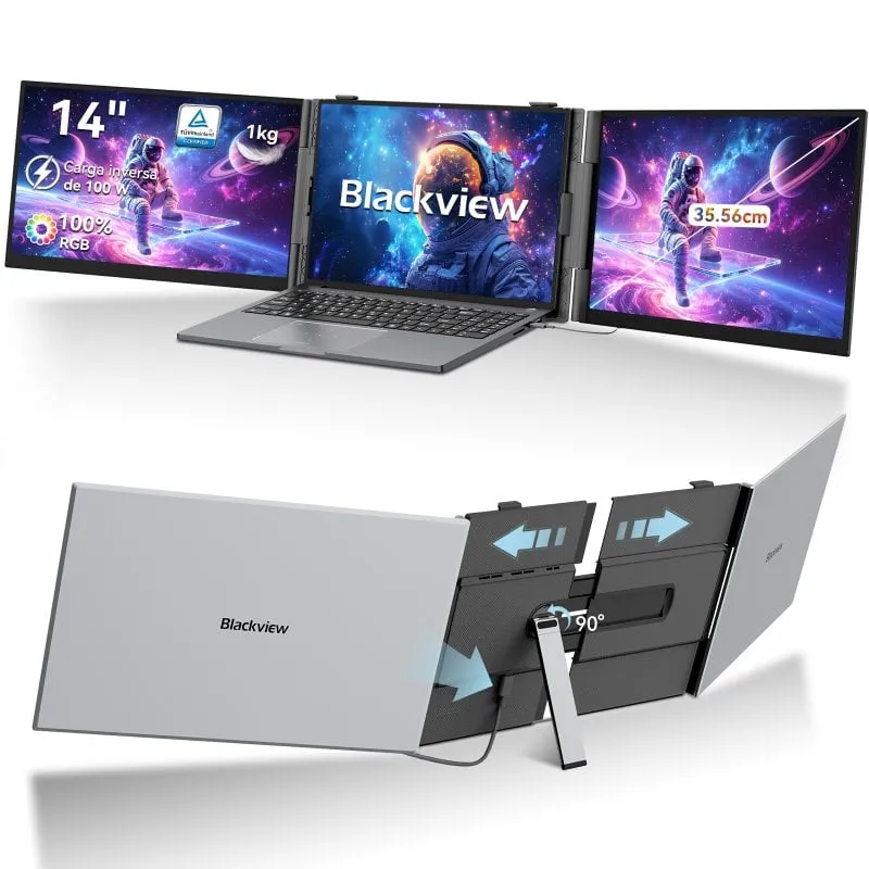 Monitor PC Blackview DCM6 Pro 14" FullHD 60Hz IPS Ultra Sottile USB-C Altoparlante - immagine 1