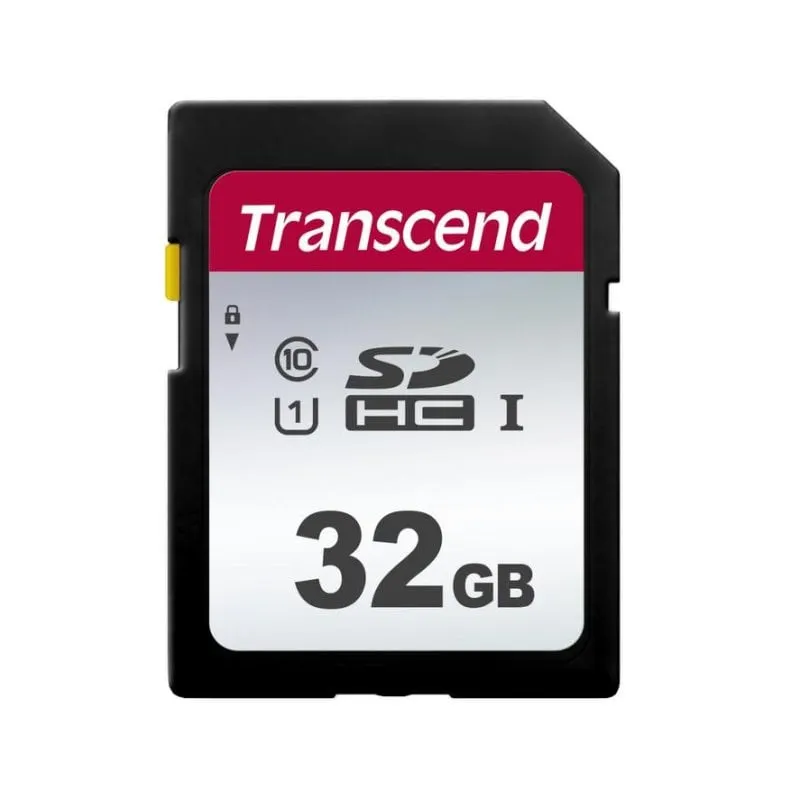 Scheda memoria Transcend 300S 32GB SDHC Classe 10 UHS-I U1 V30 Nera - immagine 1