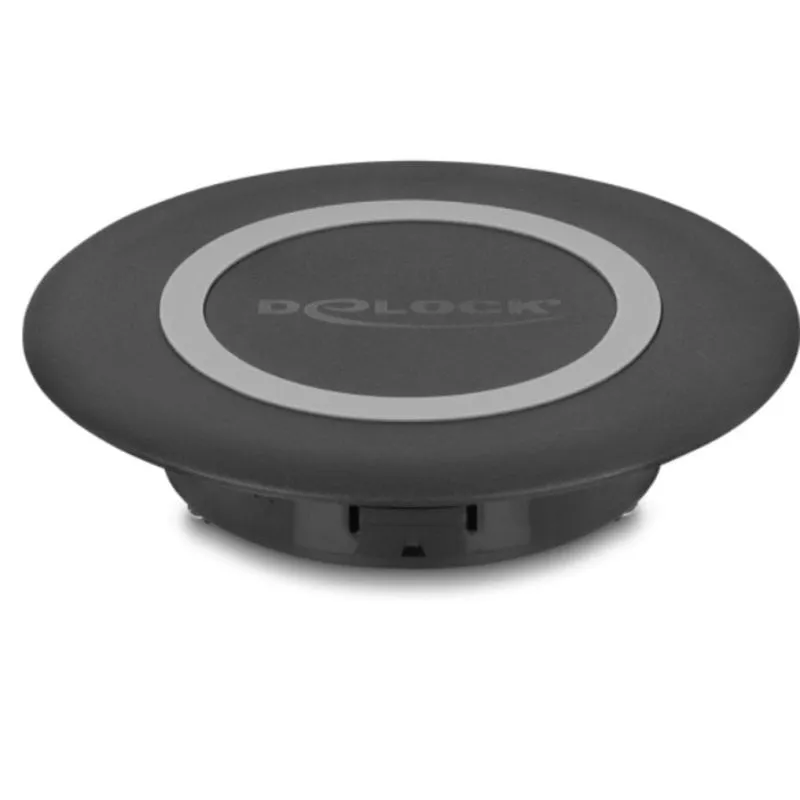 Caricatore Delock 66284 USB Tipo C Wireless Nero Smartphone - immagine 1