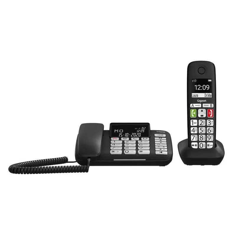 Telefono Gigaset DL780 Plus DECT Analogico Wireless Vivavoce Nero - immagine 1