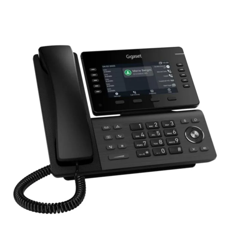 Telefono Gigaset P855BW IP PRO 5" Display Auricolare Wireless Nero - immagine 1