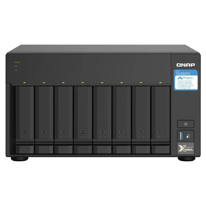 NAS QNAP 8 bay AL324 4GB DDR4 10GbE SFP+ 2,5GbE espandibile - immagine 1
