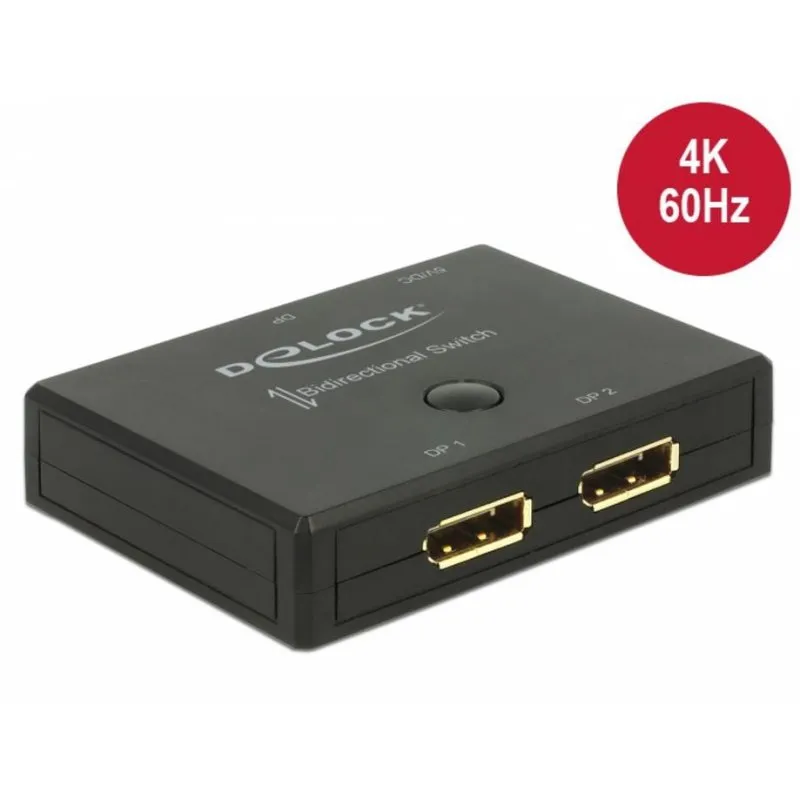 Switch Delock DisplayPort Bidirezionale 4K 3 porte 3840 x 2160 - immagine 1
