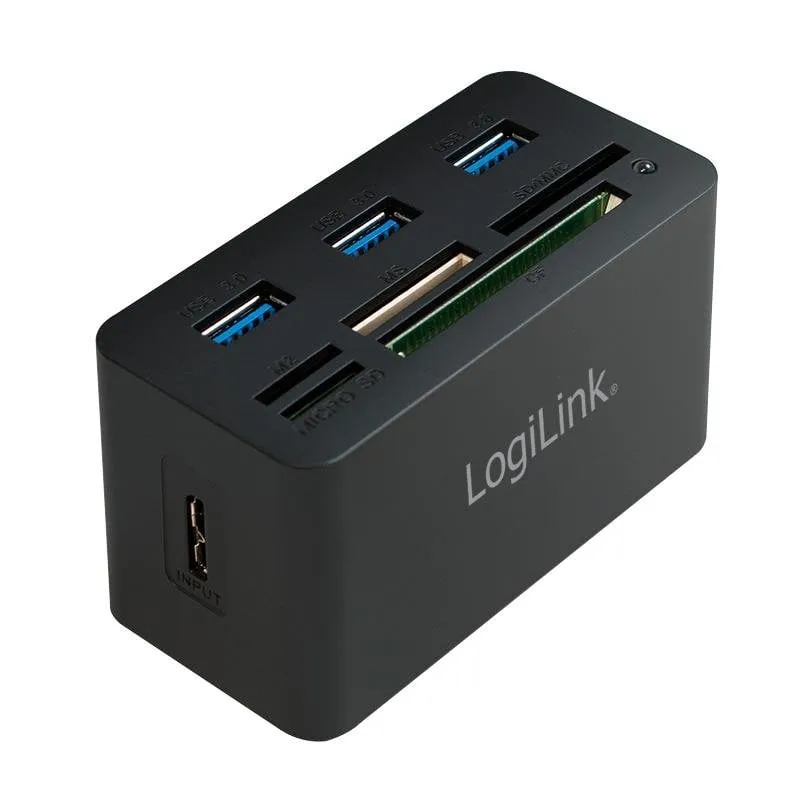 Multilettore LogiLink CR0042 USB 3.2 Gen 1 Lettore Schede 2TB Nero - immagine 1