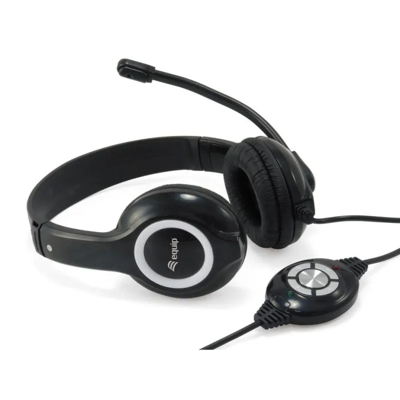 Auricolari Equip 245301 cablati USB Type-A per chiamate e musica neri - immagine 1