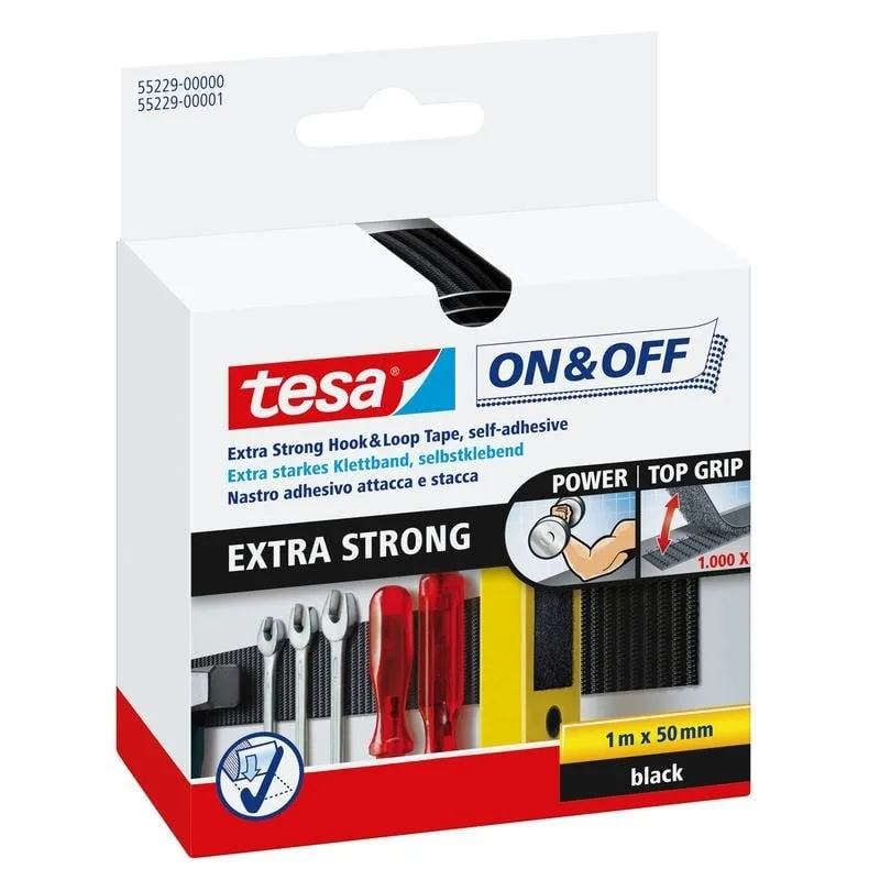 Nastro adesivo Tesa 55229-00000-02 Nero 50 mm x 1000 mm Autoadesivo - immagine 1