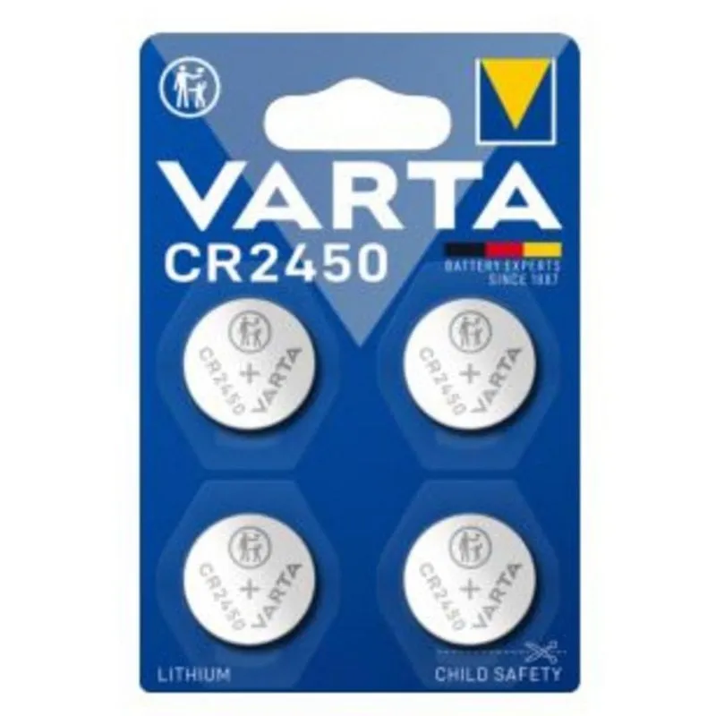 Batteria Varta CR2450 Litio 3V 570 mAh Confezione da 4 - immagine 1