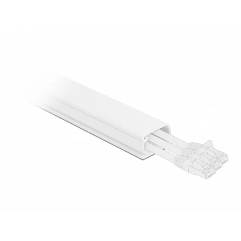 Canalina Delock 35 x 20 mm 1 m Bianco PVC Adesivo - immagine 1