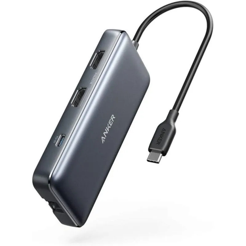 Replicatore di porte Anker A8380 USB-C 100 W HDMI RJ-45 SD Nero - immagine 1