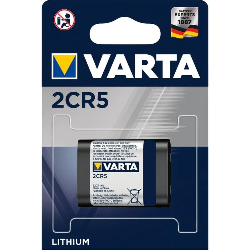 Batteria Varta -2CR5 6V 1400 mAh Litio per Fotocamere Digitali - immagine 1