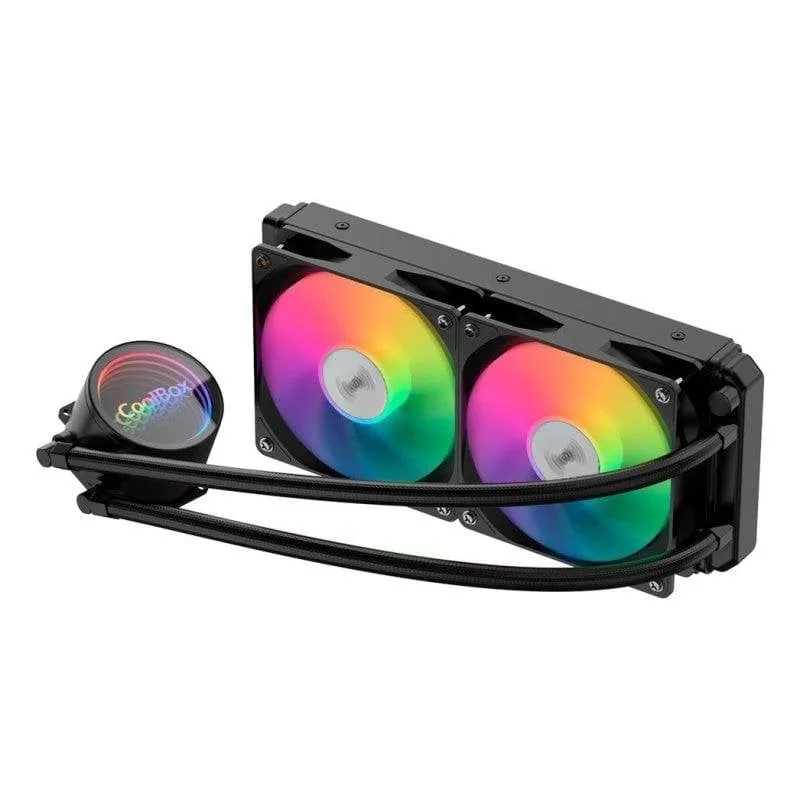 Refrigeración Líquida CoolBox Infinite Liquid240 240mm 2 Ventilatori ARGB - immagine 1