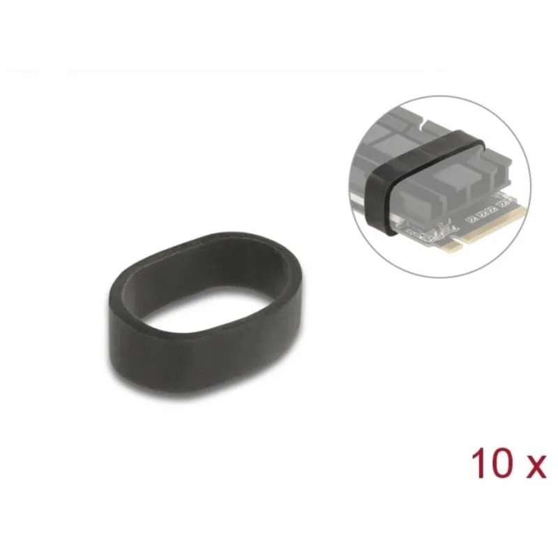 Anello Delock per SSD M.2 nero TPU 5 mm confezione 10 - immagine 1