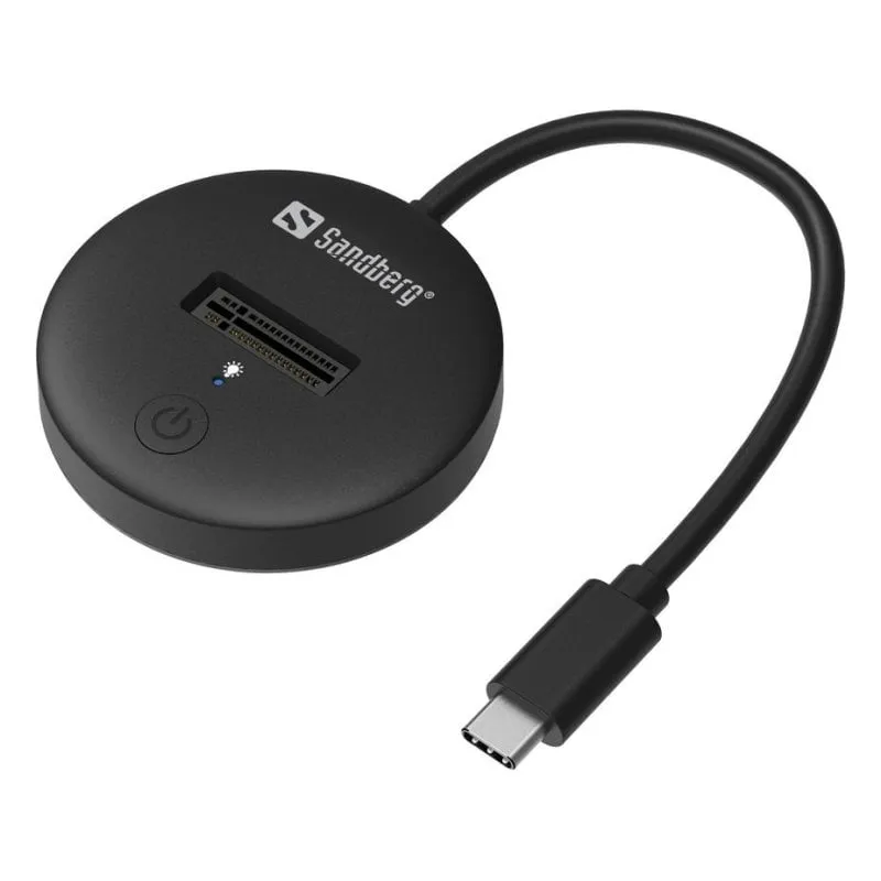 Base di collegamento Sandberg USB 3.2 Dock M.2 NVMe SSD 10 Gbit/s - immagine 1