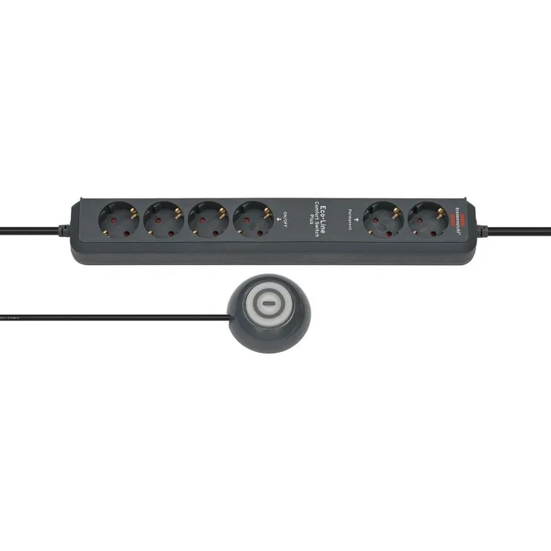 Multipresa Brennenstuhl Eco-Line Comfort Switch 6 prese con interruttore 2 m - immagine 1