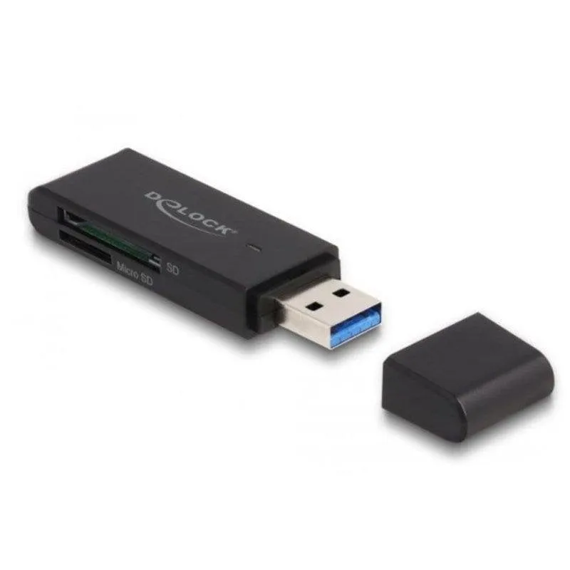 Lettore di schede Delock SuperSpeed USB 5 Gbps per SD e Micro SD - immagine 1