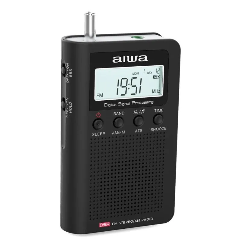 Radio Portatile Aiwa RSD-45BK AM/FM LCD Nero - immagine 1