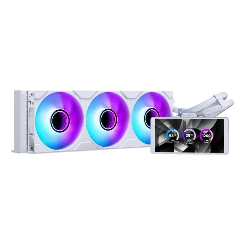 Refrigeración Líquida Phanteks Glacier One 360M25 LCD 397mm 3 Ventiladores LED - immagine 1