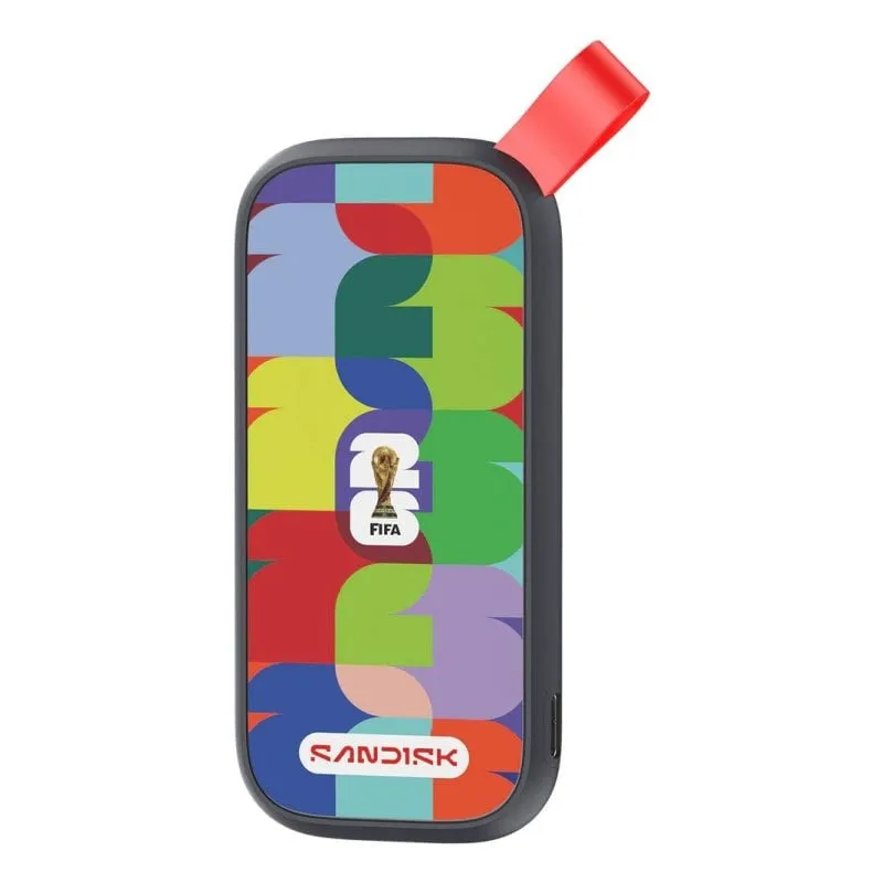 Disco Rigido SanDisk SDSSDE30F 1TB SSD USB-C 800MB/s Multicolore FIFA 2026 - immagine 1