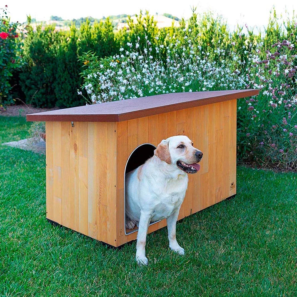 Ferplast BAITA Cuccia Cane da Esterno Legno FSC Premium Tetto Apribile XXL - immagine 3