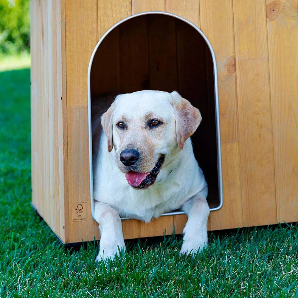 Ferplast BAITA Cuccia Cane da Esterno Legno FSC Premium Tetto Apribile XXL - immagine 4