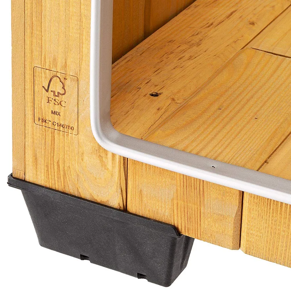 Ferplast BAITA Cuccia Cane da Esterno Legno FSC Premium Tetto Apribile XXL - immagine 5