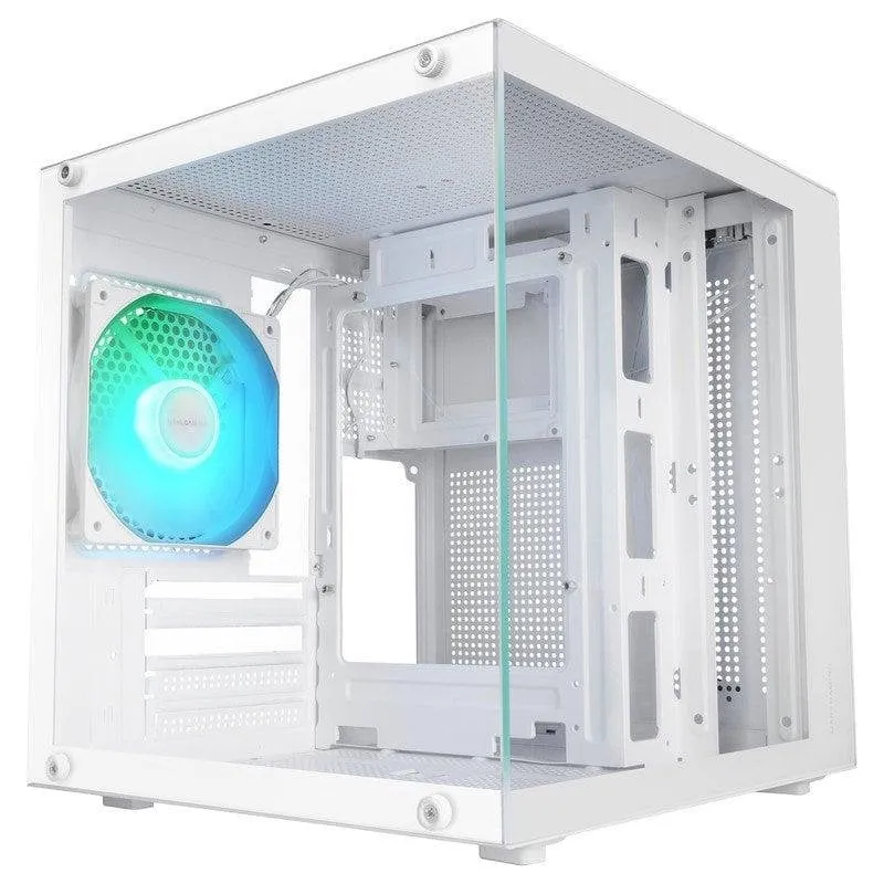 Case PC Mars Gaming Mc-cube MicroATX Cristallo Temperato ARGB Bianca - immagine 1