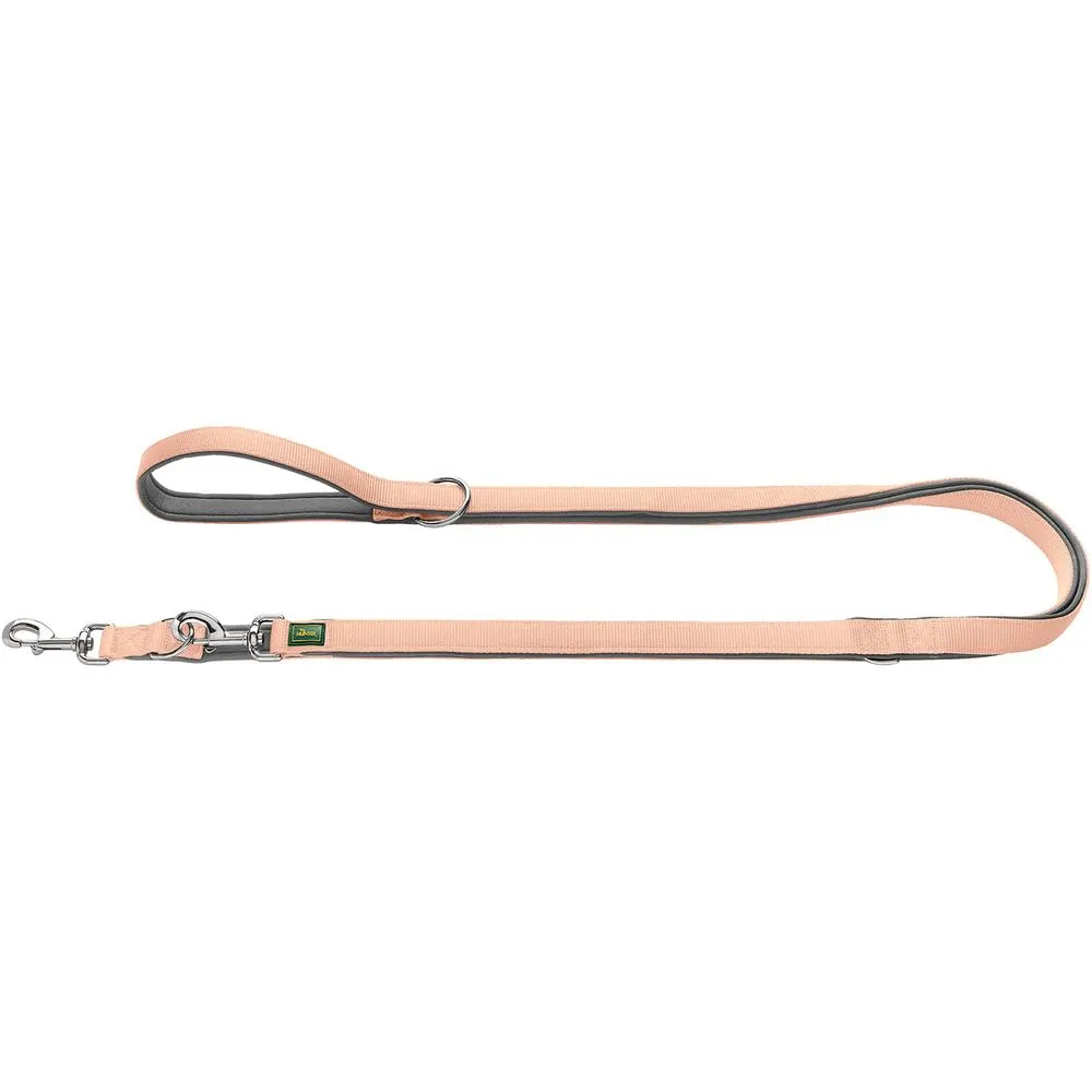 Guinzaglio da passeggio regolabile Neopren 15/200Nylon marrone/Neopren caramello - immagine 2
